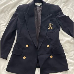 Vintage Dior Crest Wool Blazer